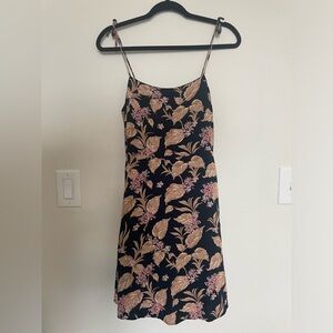 Mango Floral Tie Strap Dress